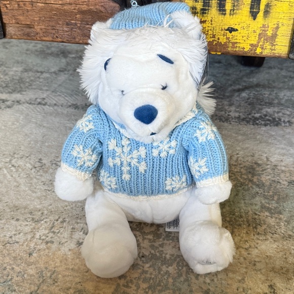 Disney Other - Disney White Plush Winnie the Pooh with Embroidered Logo
